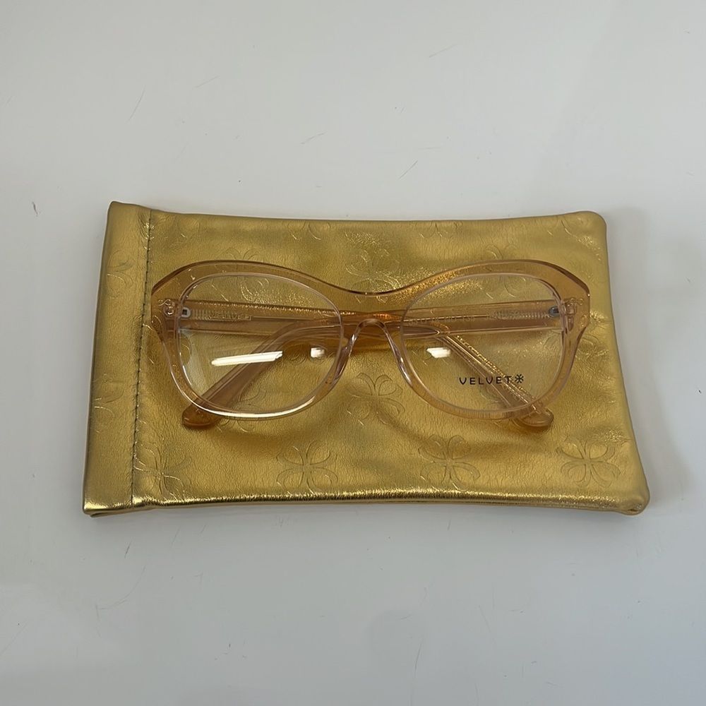 Velvet Eyeglasses, JEN, Transparent Light Pink - NEW - Picture 8 of 8